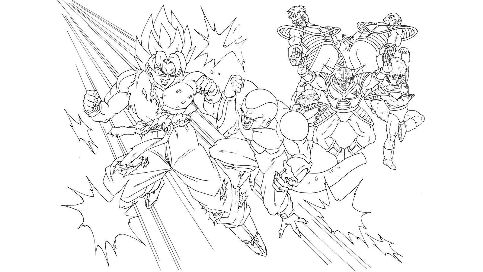 Dibujo de Dragon Ball Z para colorear y pintar #13937