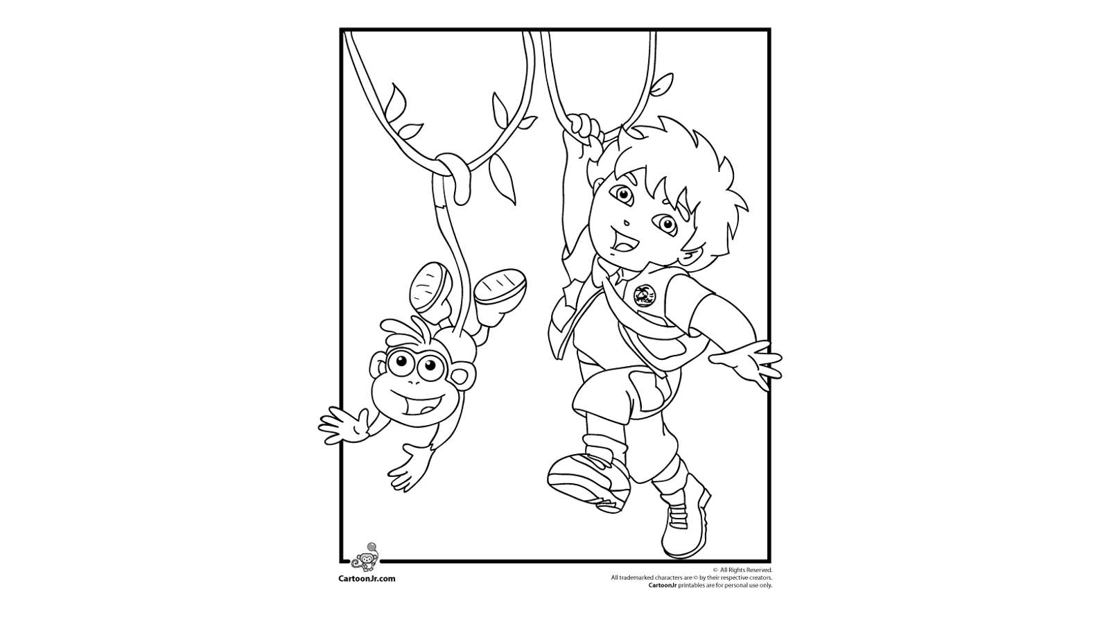 Dibujo de Go, Diego, Go! para colorear y pintar #14728