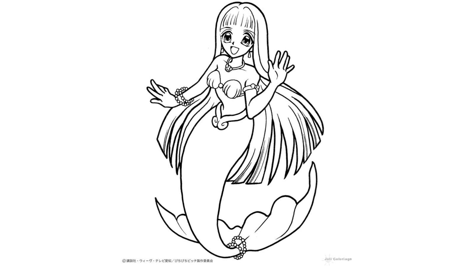 Dibujo de Mermaid Melody: Pichi Pichi Pitch para colorear y pintar #16559