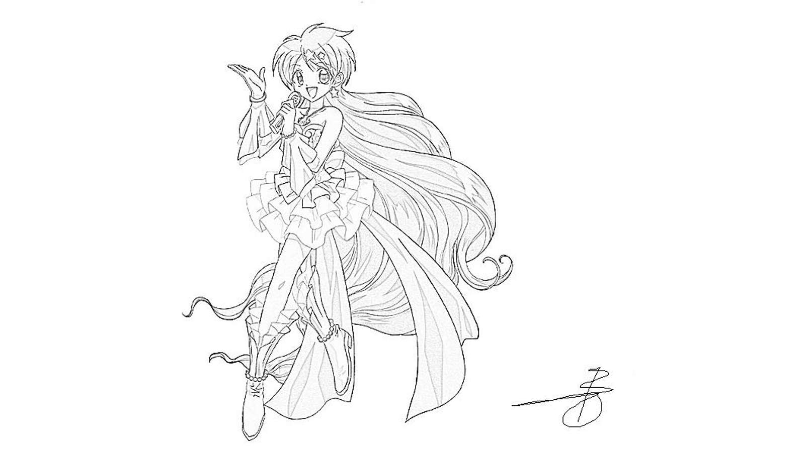 Dibujo de Mermaid Melody: Pichi Pichi Pitch para colorear y pintar #16566
