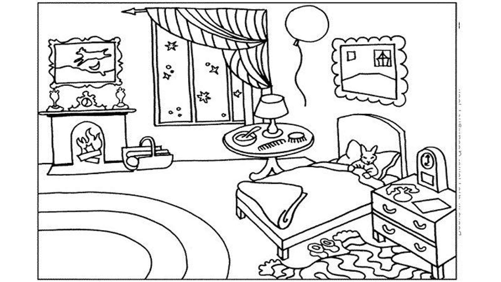 Dibujo de Cuarto para colorear y pintar #22108