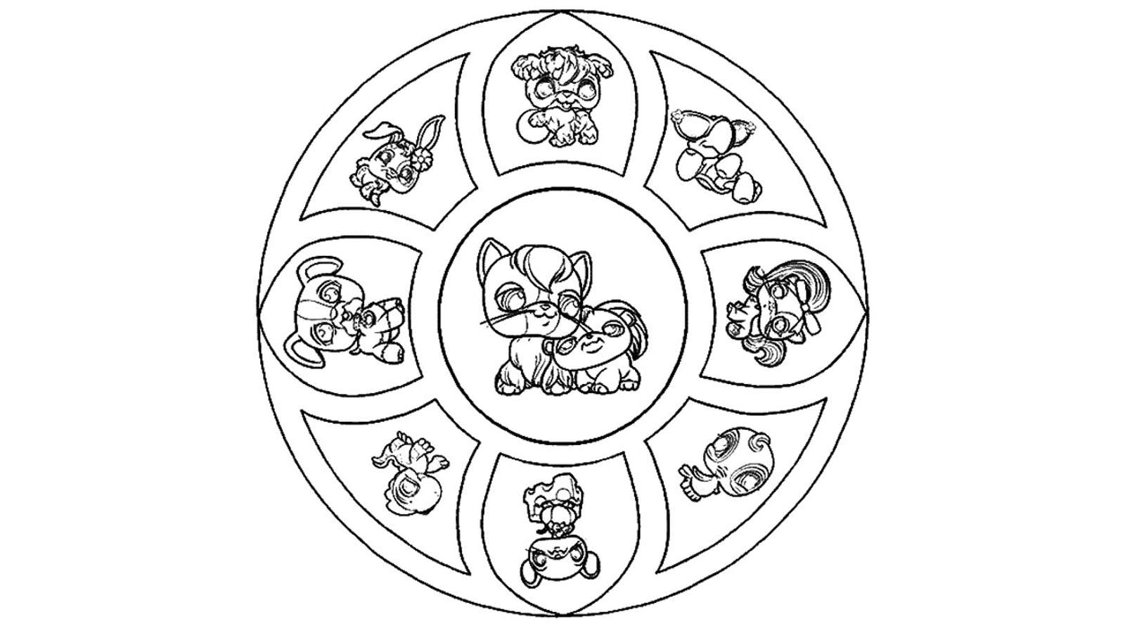 Dibujo de Mandalas para niños para colorear y pintar #26517