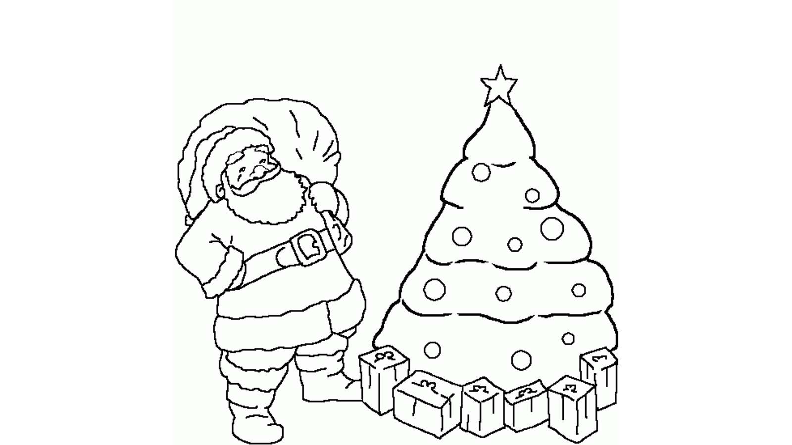 Dibujo de Arbol de Navidad para colorear y pintar #30731