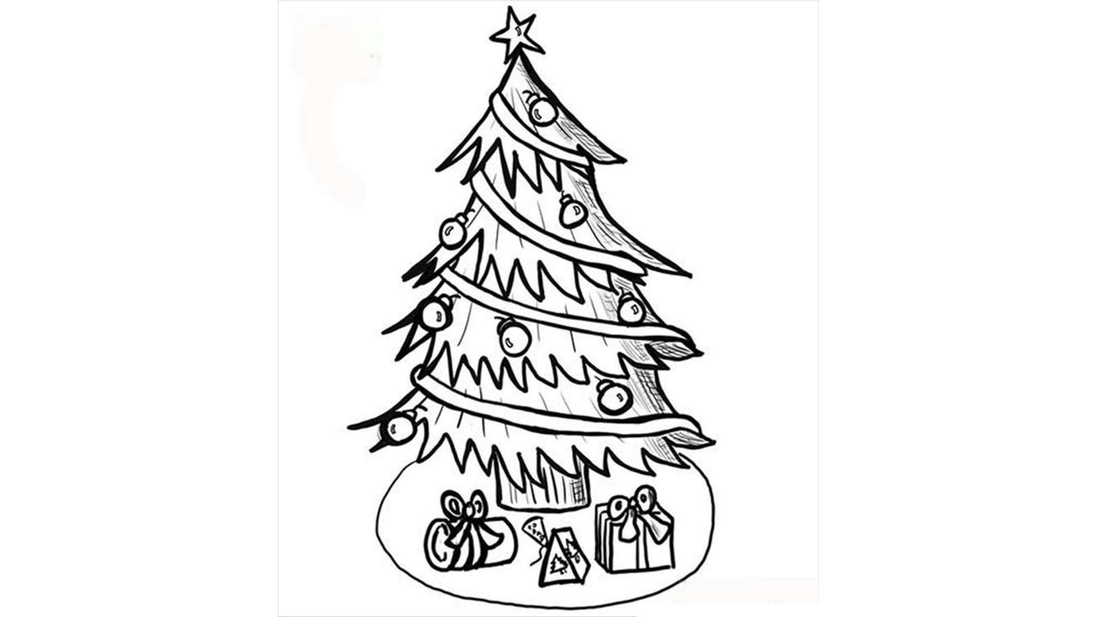 Dibujo de Arbol de Navidad para colorear y pintar #30622