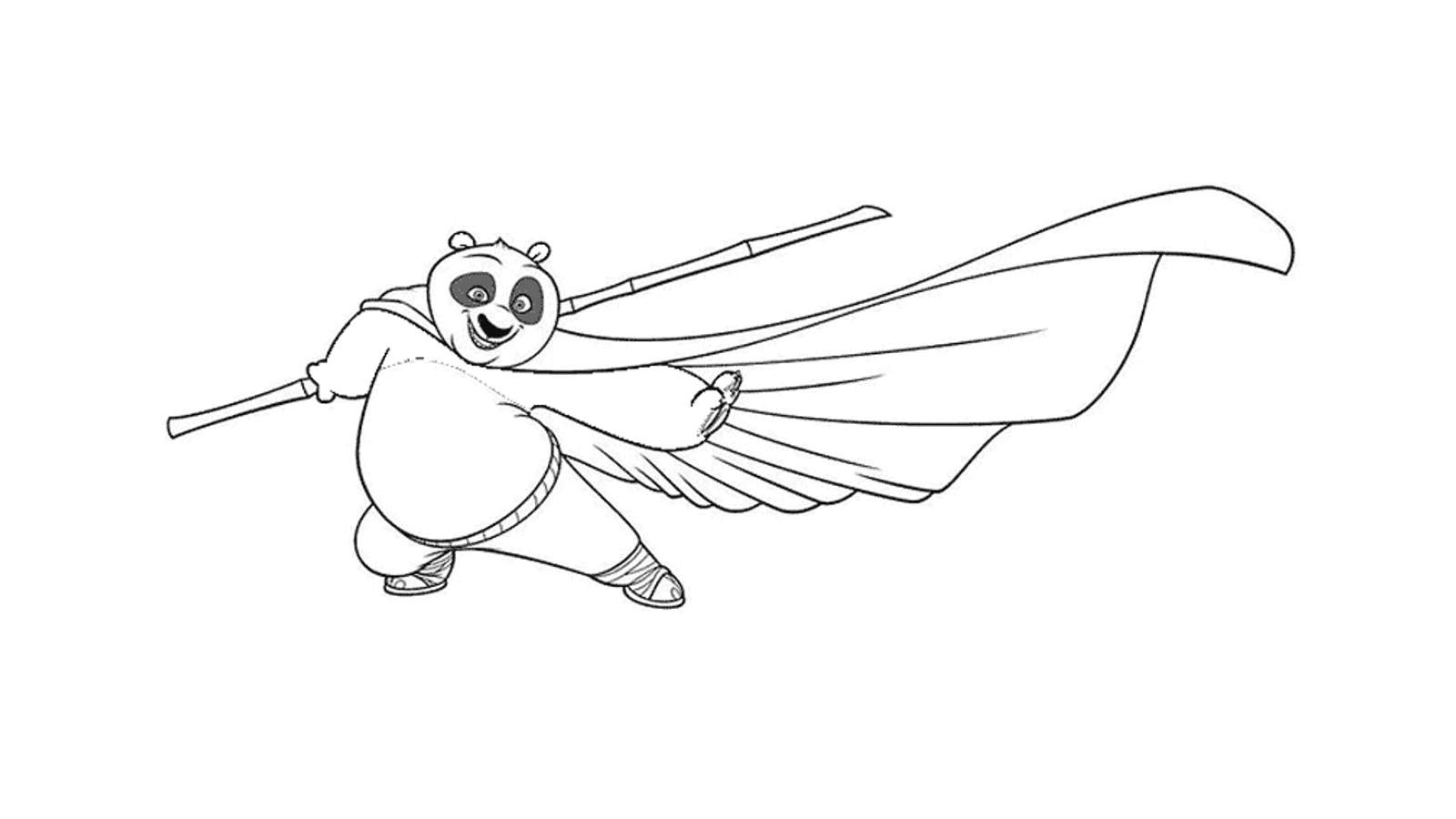 Dibujo de Kung Fu Panda para colorear y pintar #37114
