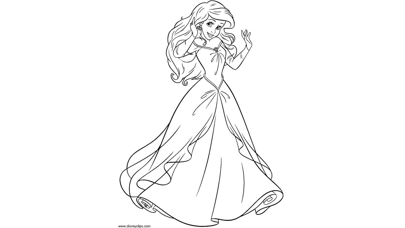 Dibujo de La Sirenita para colorear y pintar #37205