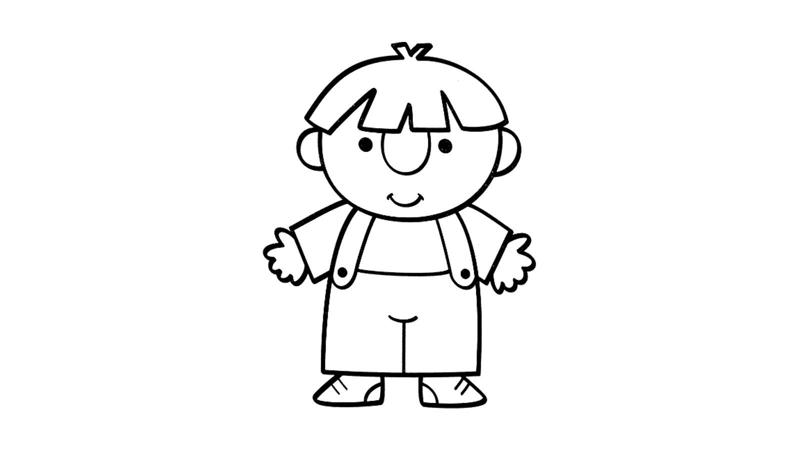 Dibujo de Niño para colorear y pintar #43413