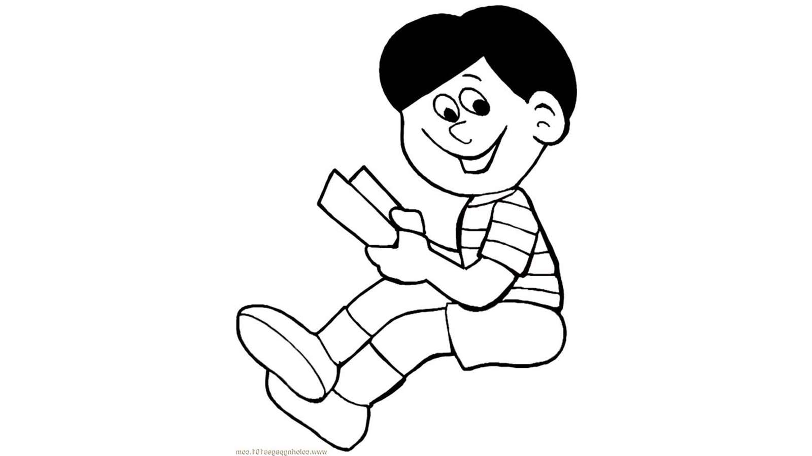 Dibujo de Niño para colorear y pintar #43445