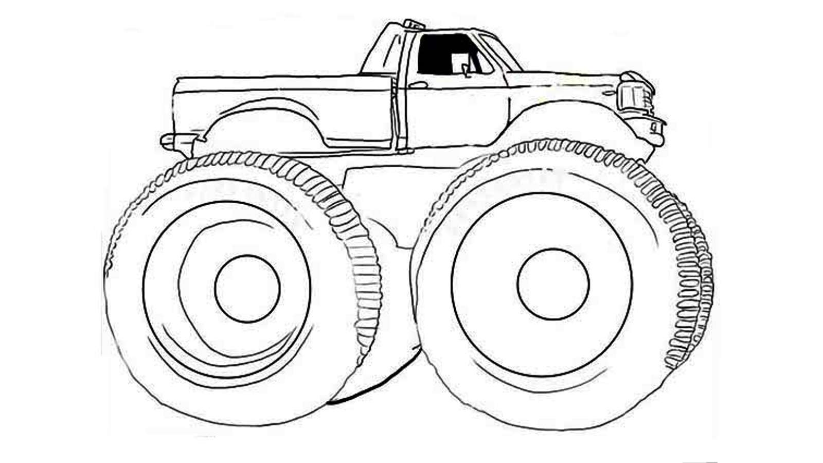 Dibujo de Monster Truck para colorear y pintar #50537