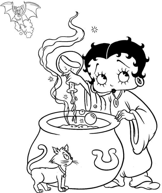 Dibujo de Betty Boop para colorear y pintar #11630