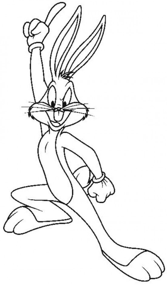 Dibujo de Bugs Bunny para colorear y pintar #12437