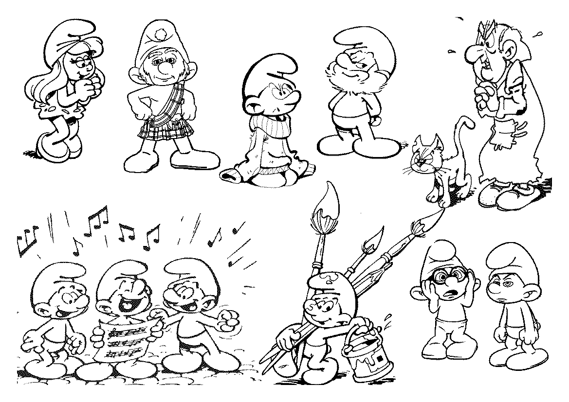Dibujo de Los Pitufos para colorear