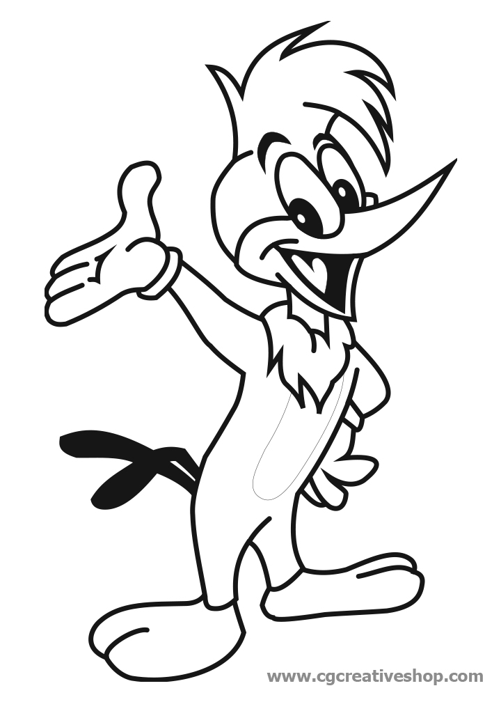 Dibujo de El Pájaro Loco para colorear y pintar #20630