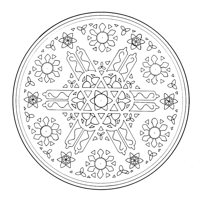 Mandalas Copo de nieve #26309