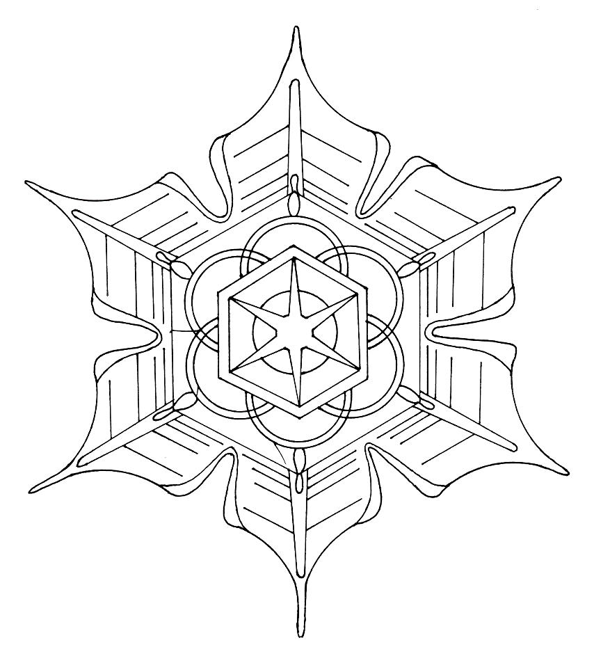 Mandalas Copo de nieve #26311