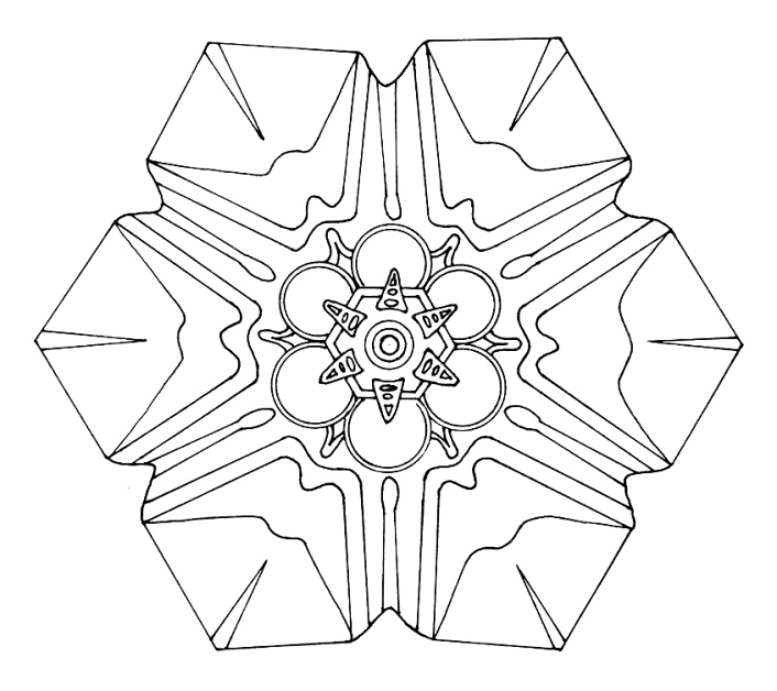 Mandalas Copo de nieve #26315