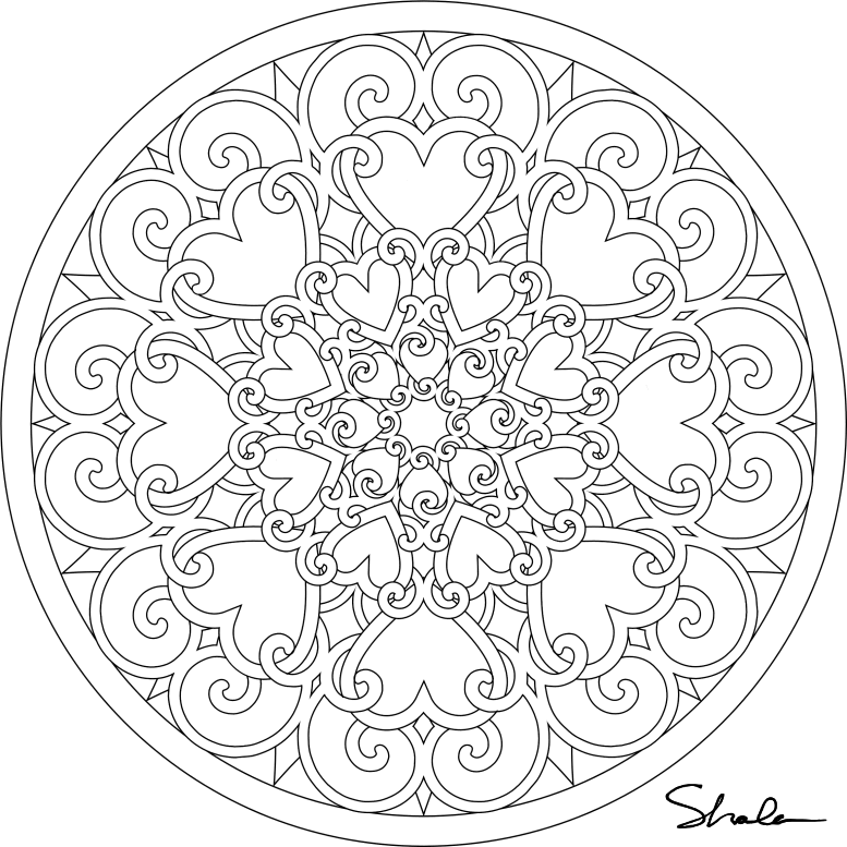 Mandalas Corazón #26341
