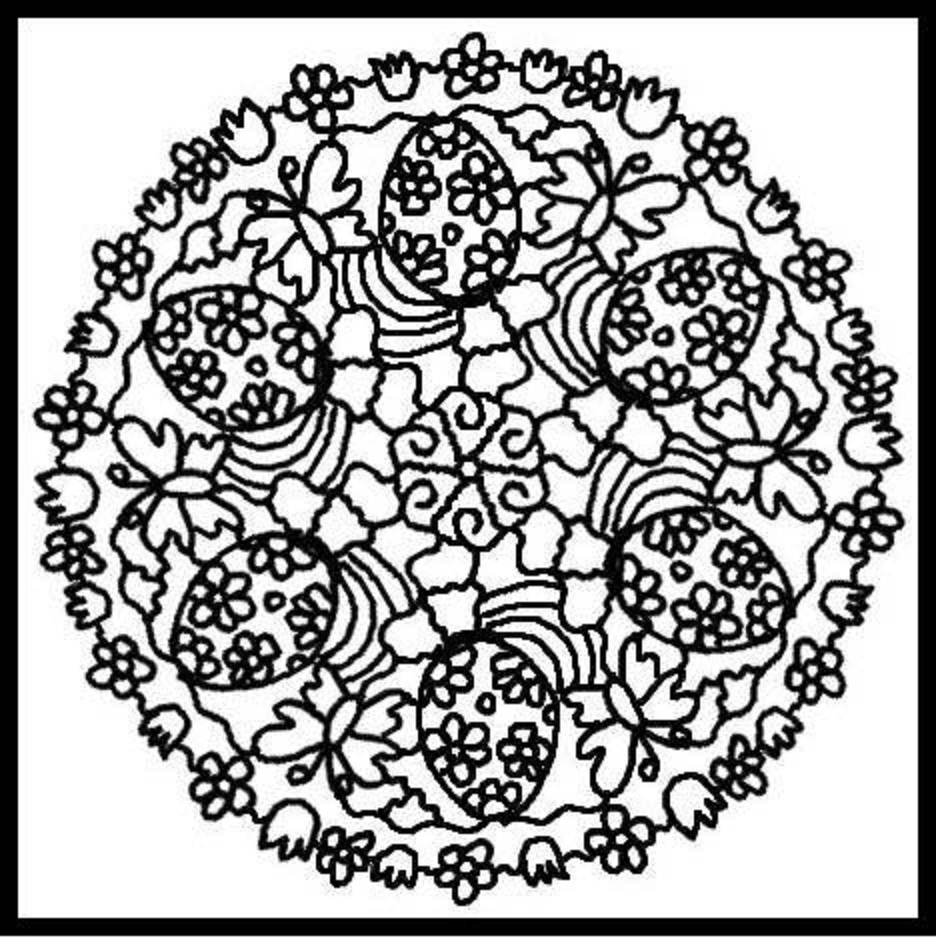 Dibujo de Mandalas Flores para colorear y pintar #26449