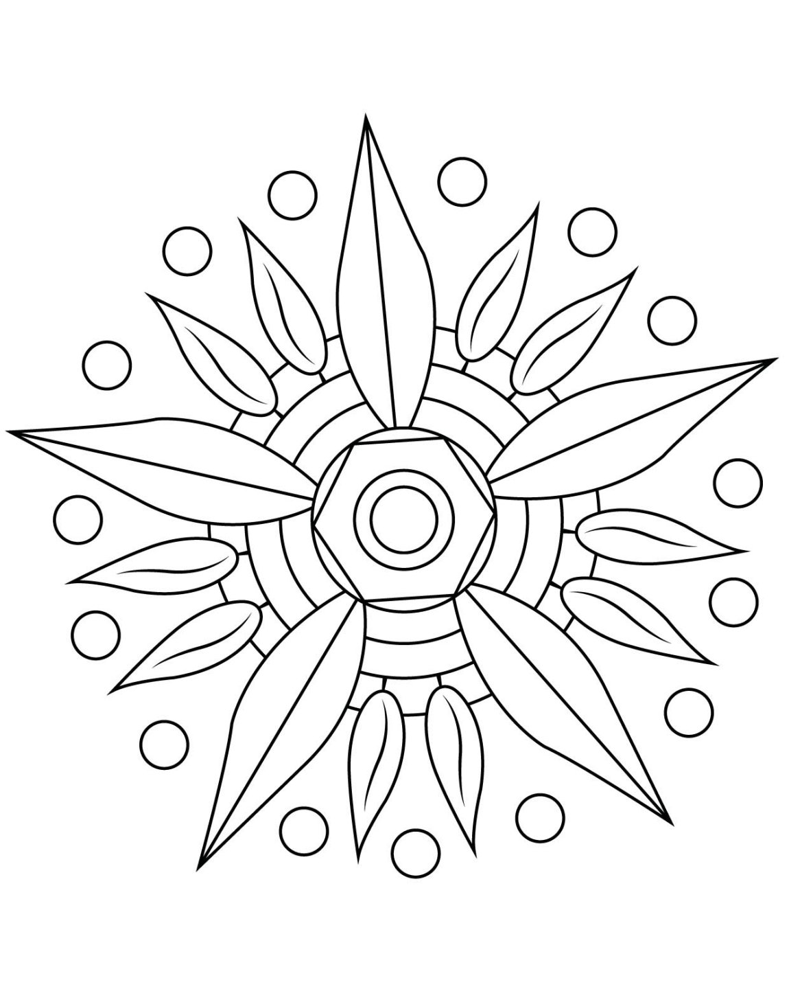 Dibujo de Mandalas para niños para colorear y pintar #26512