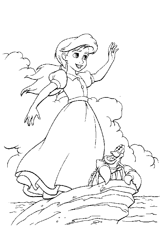 Dibujo de La Sirenita para colorear y pintar #37215