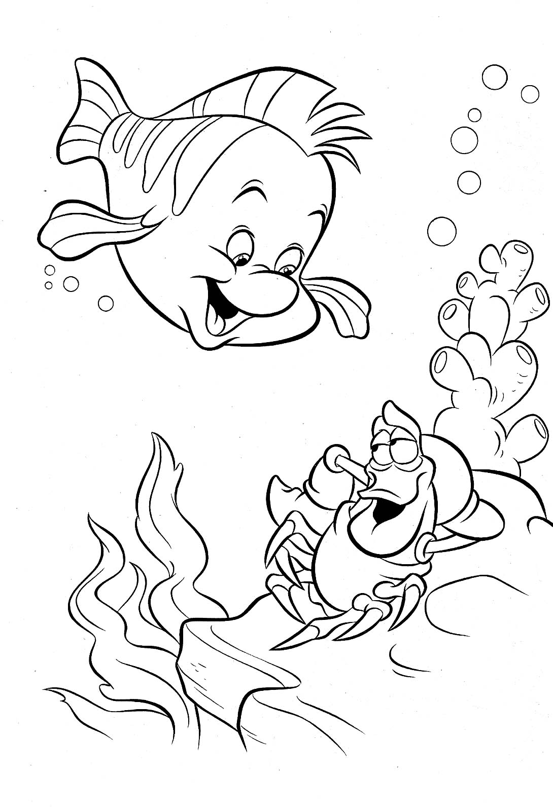 Dibujo de La Sirenita para colorear y pintar #37241