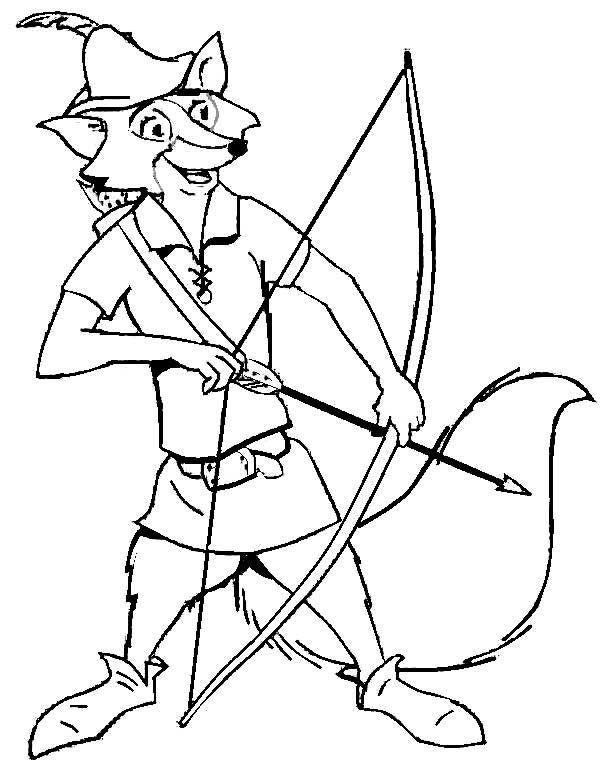 Dibujo de Robin Hood para colorear y pintar #38455