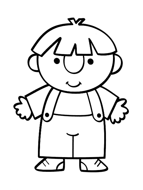 Dibujo de Niño para colorear y pintar #43413