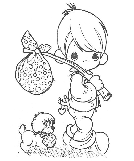 Dibujo de Niño para colorear y pintar #43422