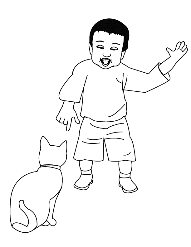 Dibujo de Niño para colorear y pintar #43482