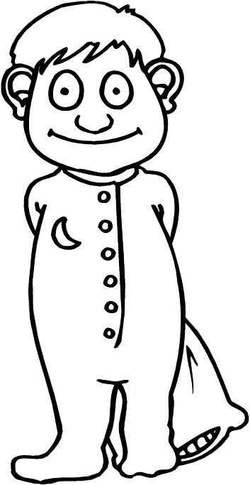 Dibujo de Niño para colorear y pintar #43483