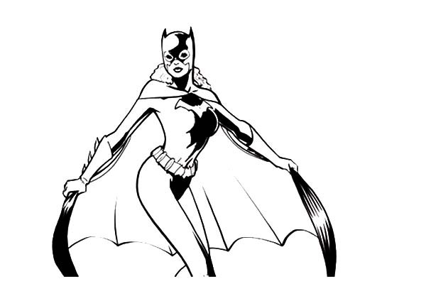 Dibujo de Batgirl para colorear y pintar #46327
